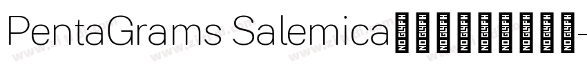 PentaGrams Salemica最后一个字体的名字字体转换